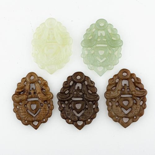 Jade Pendants, Jade New Mountain, random style & DIY & mixed & hollow Approx 3mm 