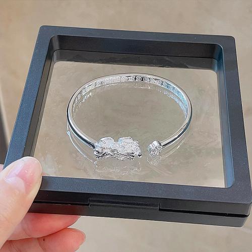 Argent sterling 925 bracelet manchette, bijoux de mode & pour femme, Diamètre inté Environ Vendu par PC