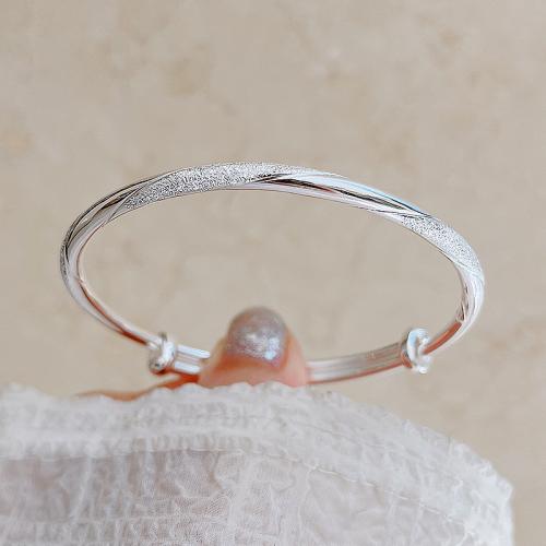 925 Sterling Silver Bangle, Adjustable & fashion jewelry & for woman, Inner Approx 58mm 