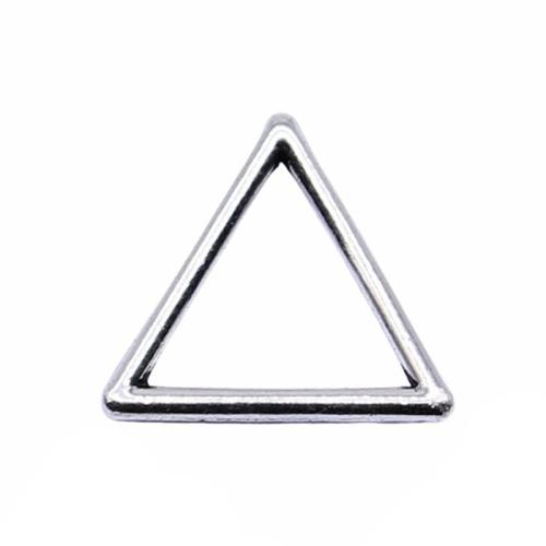 Colgante de la aleación del cinc, aleación de zinc, Triángulo, chapado en color de plata antigua, Bricolaje, 15x15mm, Vendido por UD