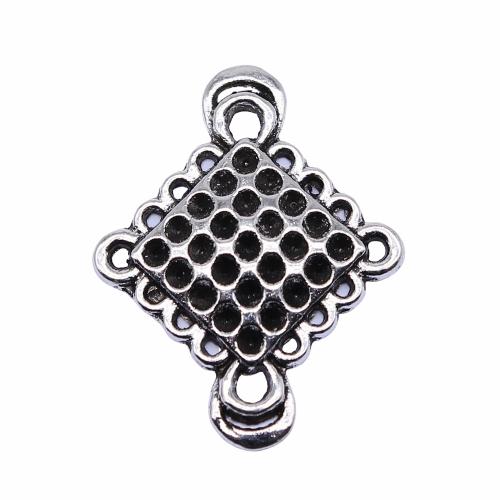 Zinc Alloy Charm Connector, Chinese Knot, antique silver color plated, DIY & 1/1 loop 