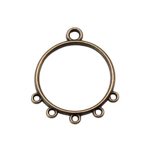 Zinc Alloy Charm Connector, Donut, antique bronze color plated, DIY & 1/5 loop 