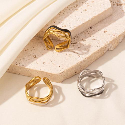 кольцо эмали из нержавеющей стали, Нержавеющая сталь 304, Другое покрытие, ювелирные изделия моды & эмаль, Много цветов для выбора, продается PC
