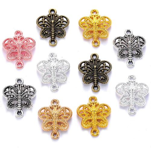 Animal Zinc Alloy Connector, Butterfly, plated, DIY 