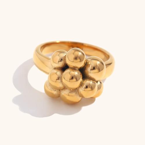 Edelstahl Fingerring, 304 Edelstahl, 18K vergoldet, Modeschmuck & verschiedene Stile für Wahl & für Frau, verkauft von PC