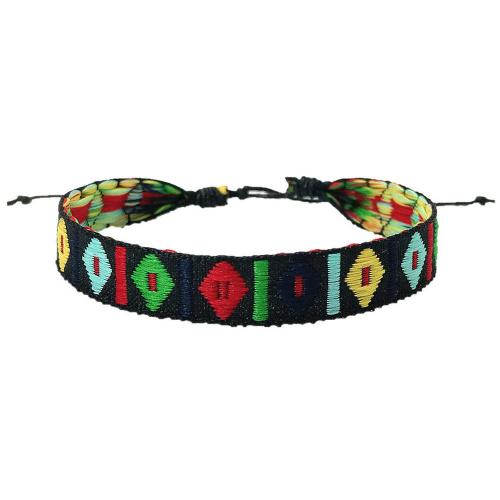 Bracelets d'amitié, Fibre de polyester, avec Chanvre, tricoter, unisexe & modèles différents pour le choix, plus de couleurs à choisir Environ 16.5-25 cm, Vendu par PC