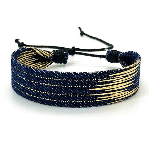 Fashion Jewelry Bracelet, Denim, with Linen, Unisex Approx 16.5-25 cm 