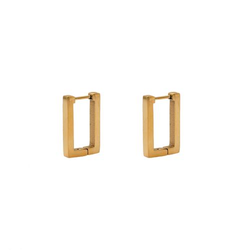 304 Stainless Steel Lever Back Earring, Geometrical Pattern, gold color plated & for woman & hollow 