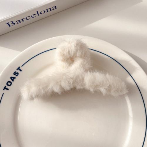 Hair Claw Clips, Plush, for woman 90mm 