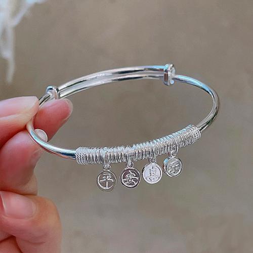 925 Sterling Silver Bangle, fashion jewelry & for woman, Inner Approx 58mm 