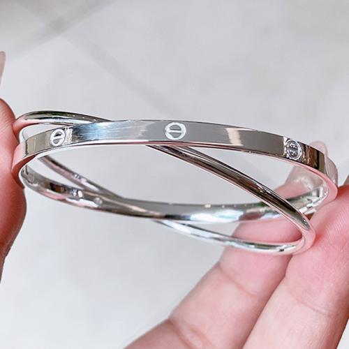 925 Sterling Silver Bangle, fashion jewelry & for woman & , Inner Approx 56mm 