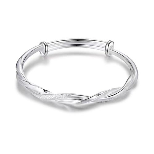 925 Sterling Silver Bangle, fashion jewelry & for woman, Inner Approx 