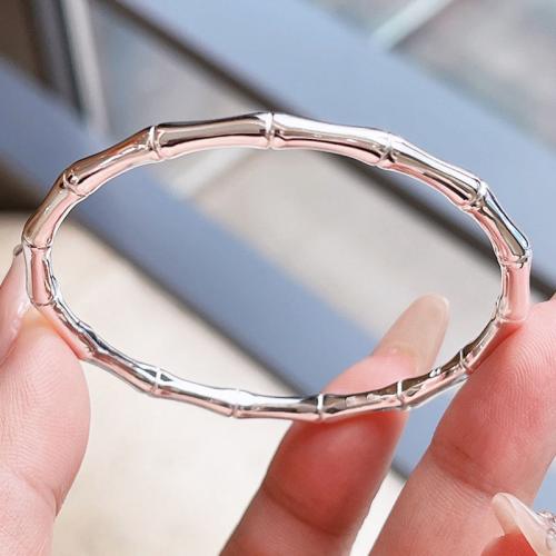 925 Sterling Silver Bangle, fashion jewelry & for woman, Inner Approx 56mm 