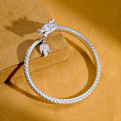 925 Sterling Silver Cuff Bangle, Dragon, fashion jewelry & Unisex 