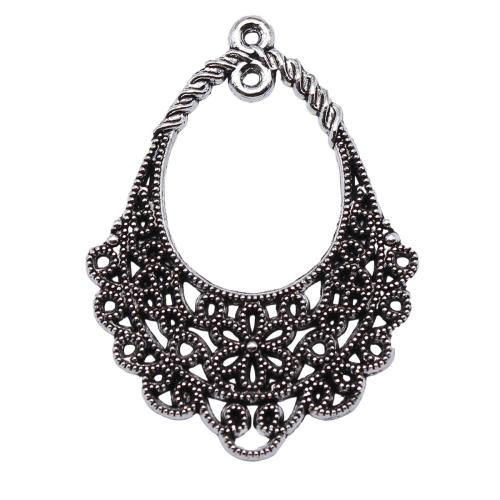 Bijoux pendentifs en Zinc alliage , alliage de zinc, Plaqué de couleur d'argent, DIY & double trou Vendu par PC
