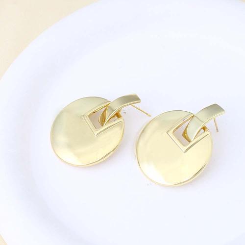 Brass Drop Earring, gold color plated, for woman 