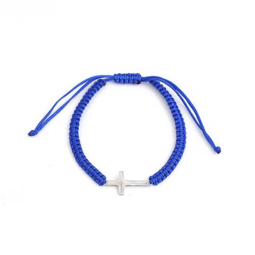 Fashion Zinc Alloy Bracelets, with Knot Cord, plated, Unisex Approx 25 cm 
