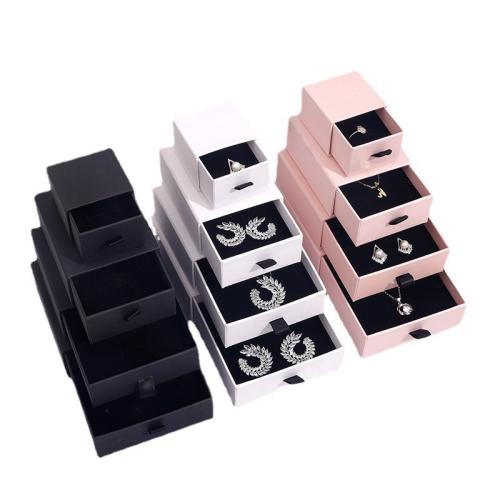 Jewelry Gift Box, Paper, with Sponge, dustproof & multifunctional 