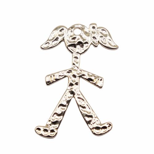 Zinc Alloy Jewelry Pendants, Girl, gold color plated, DIY 