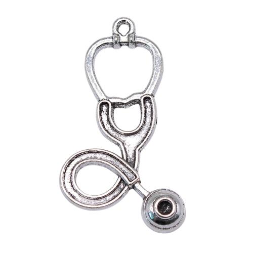 Zinc Alloy Jewelry Pendants, Stethoscope, antique silver color plated, DIY 
