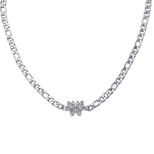 Conjunto de joyería de diamantes de imitación de la aleación de Zinc, chapado, diferentes estilos para la opción & para mujer & con diamantes de imitación, plateado, Vendido por UD