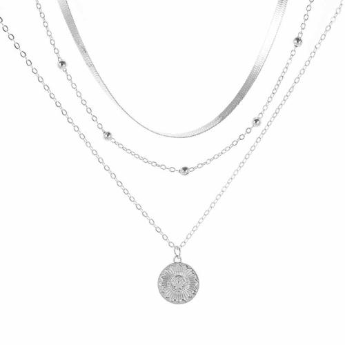 Fashion Multi Layer Necklace, Zinc Alloy, plated, for woman 35cm+40cm+45cm+5cm 