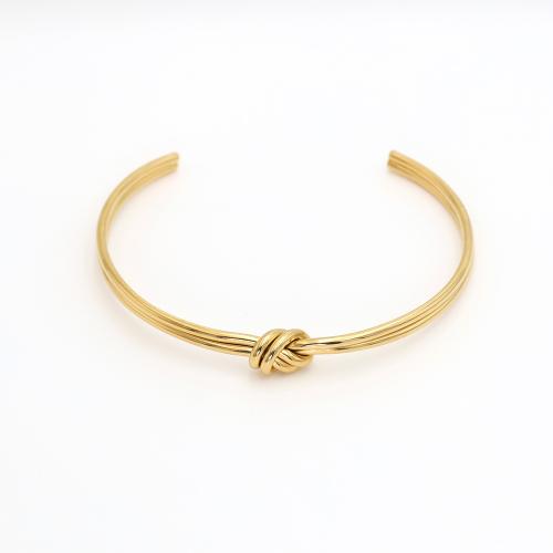 304 Stainless Steel Cuff Bangle, gold color plated, fashion jewelry & for woman 