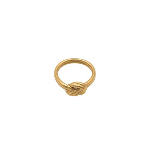 Titanium Steel Finger Ring, gold color plated & for woman, US Ring 