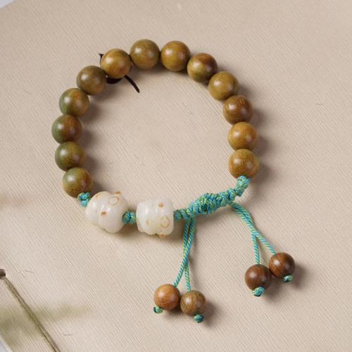Le bois de santal vert bracelet, bijoux de mode & unisexe 8cm, Vendu par PC