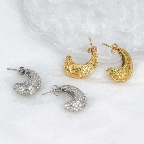 Stainless Steel Rhinestone Stud Earring, 304 Stainless Steel, Vacuum Ion Plating, fashion jewelry & for woman 