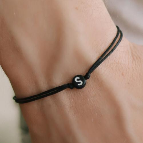 Fashion Create Wax Cord Bracelets, Acrylic, with Wax Cord, Adjustable & for woman cm 