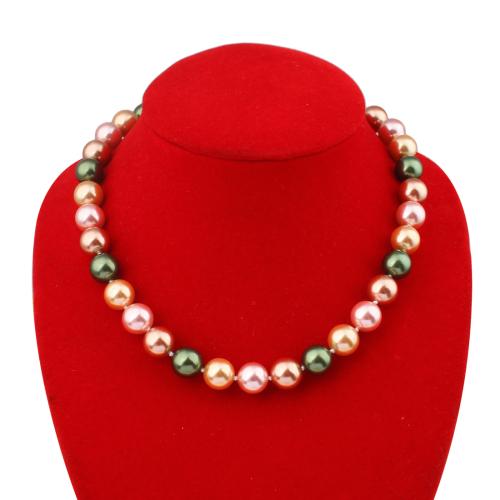 Collar de Nácar de Mar del Sur, Shell Pearl, Joyería, color mixto, 12mm, longitud:45 cm, Vendido por UD