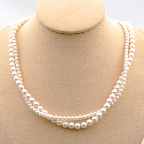 Crystal Necklace, Crystal Pearl, with Titanium Steel, fashion jewelry white cm 