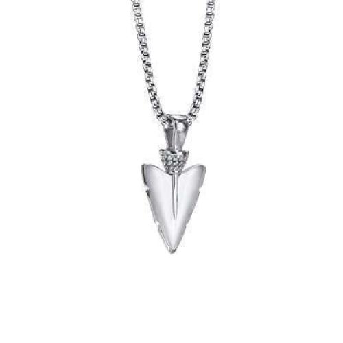Stainless Steel Jewelry Necklace, 304 Stainless Steel, arrowhead, plated, fashion jewelry & for man Inch 
