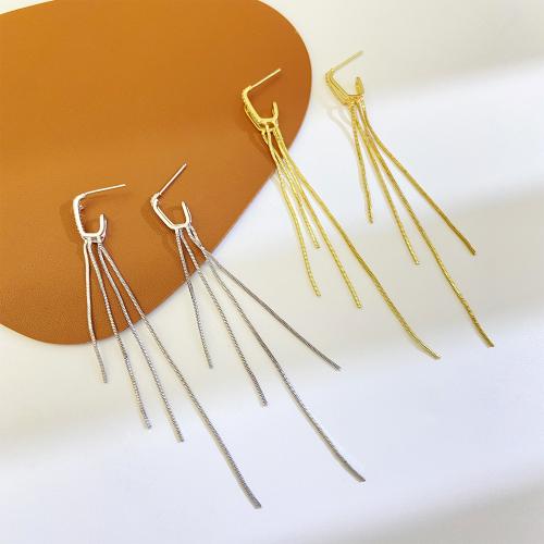 Fashion Fringe Earrings, Brass, plated, fashion jewelry & for woman & with rhinestone 