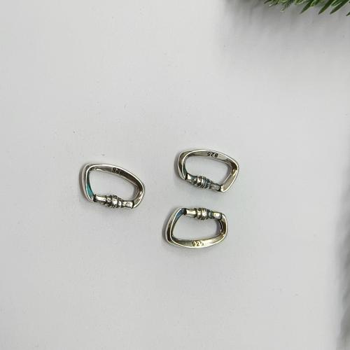 Sterling Silver Snap Clasp, 925 Sterling Silver, DIY, black 
