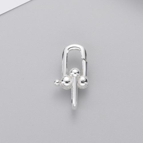 Sterling Silver Snap Clasp, 925 Sterling Silver, DIY white 