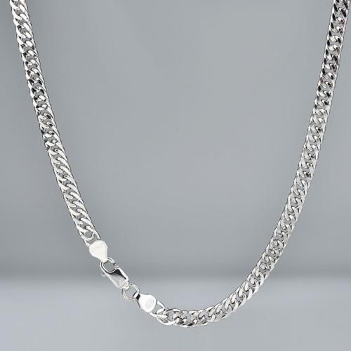 Collar de la joyería de plata esterlina, plata de ley 925, diverso tamaño para la opción & para mujer, color de platina, Vendido por UD