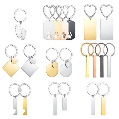 Edelstahl Schlüsselkette, 304 Edelstahl, plattiert, Tragbar & unisex & verschiedene Stile für Wahl, keine, verkauft von PC