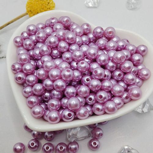 ABS Plastic Pearl Beads, Round, DIY 
