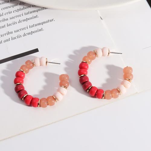 Plastic Stud Earring, fashion jewelry & for woman 44mm 