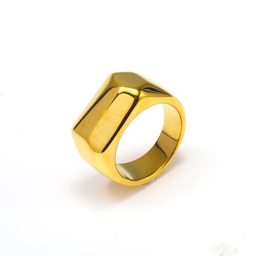 Stainless Steel Finger Ring, 304 Stainless Steel, Vacuum Ion Plating, fashion jewelry & for woman, golden 
