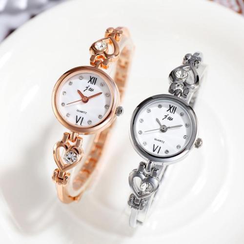 Women Wrist Watch, Zinc Alloy, with Glass, fashion jewelry & Chinese movement & for woman & waterproof Dial straight diameter about 2cm about 0.6cm; Strap about 0.6-1cm. Approx 18 cm 