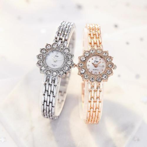 Women Wrist Watch, 304 Stainless Steel, with Glass & Zinc Alloy, Chinese movement & for woman & waterproof & with rhinestone Dial straight diameter about 2.4cm about 0.6cm; Band about 0.8cm. Approx 18 cm 
