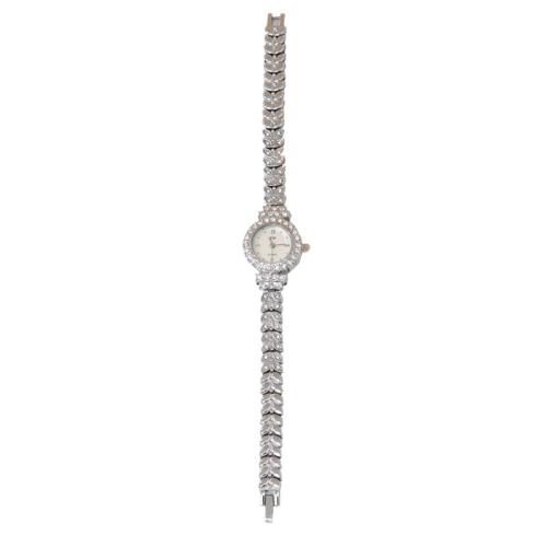 Reloj de Pulsera de mujeres, acero inoxidable 304, con Vidrio & aleación de zinc, Joyería & movimiento chino & para mujer & con diamantes de imitación, más colores para la opción, longitud:aproximado 20 cm, Vendido por UD