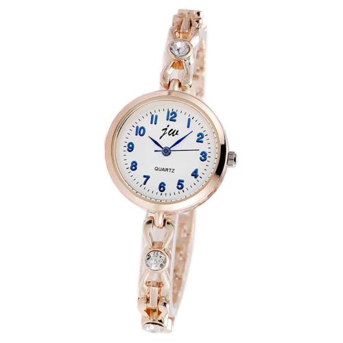 Women Wrist Watch, Zinc Alloy, with Glass, fashion jewelry & Chinese movement & for woman & with rhinestone Dial straight diameter about 2.5cm about 0.6cm; Band about 0.6cm. Approx 18 cm 