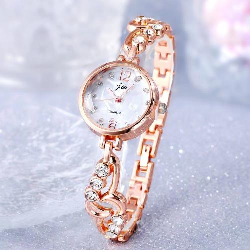 Women Wrist Watch, Zinc Alloy, with Glass, fashion jewelry & Chinese movement & for woman & waterproof Dial straight diameter about 2.4cm about 0.6cm; Band about 0.6cm. Approx 18 cm 