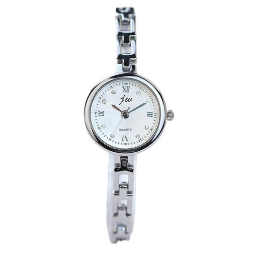 Women Wrist Watch, Zinc Alloy, with Steel & Glass, fashion jewelry & Chinese movement & for woman & waterproof Dial straight diameter about 2.6cm, thickness about 0.7cm; Band about 0.6cm. Approx 18 cm 