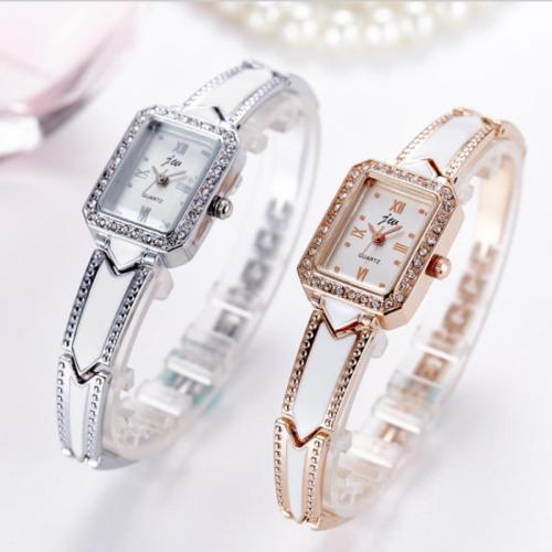 Fashion Watch Bracelet, Steel, with Glass & Zinc Alloy, Chinese movement & for woman & waterproof Dial straight diameter about thickness about 0.6cm; Strap about 0.6-1cm. Approx 18 cm 