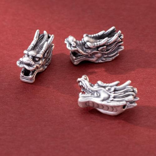 Sterling Silver Spacer Beads, 925 Sterling Silver, Dragon, vintage & DIY Approx 3.8mm 